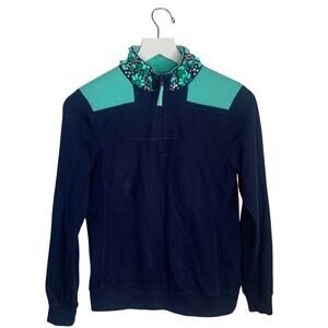 Vineyard Vines Women’s Jeweled Collar Navy Blue Shep Shirt Top W-155 Sz XS